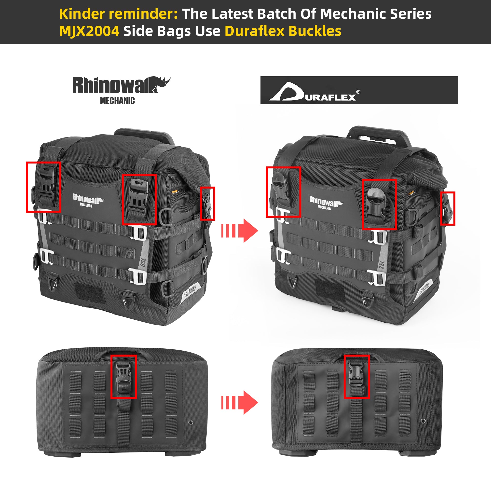 Alforja Lateral para Moto 35L - Desenganche Rápido Impermeable