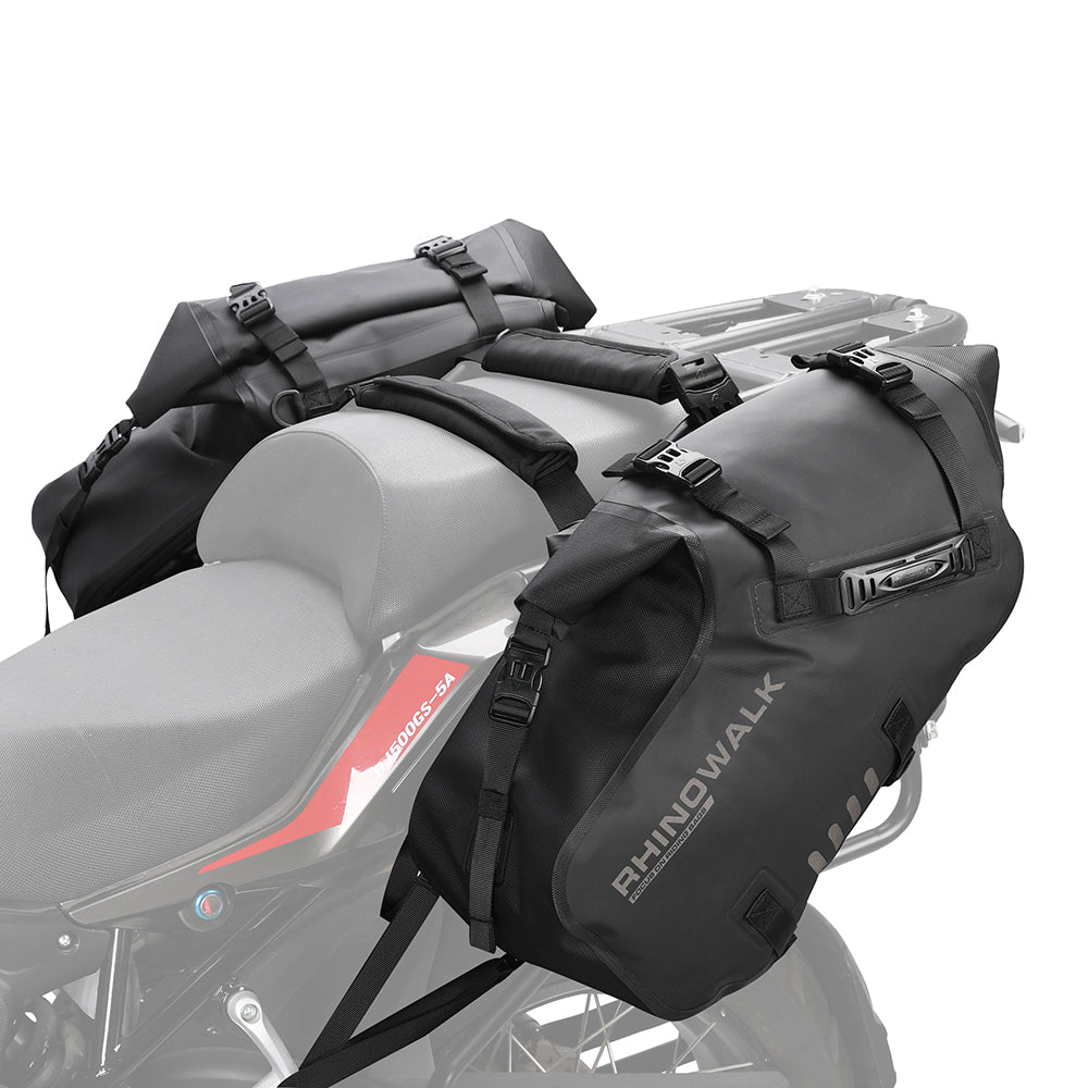 Alforjas Laterales Impermeables para Moto 18/28/48L - Par/Sin Portaequipajes