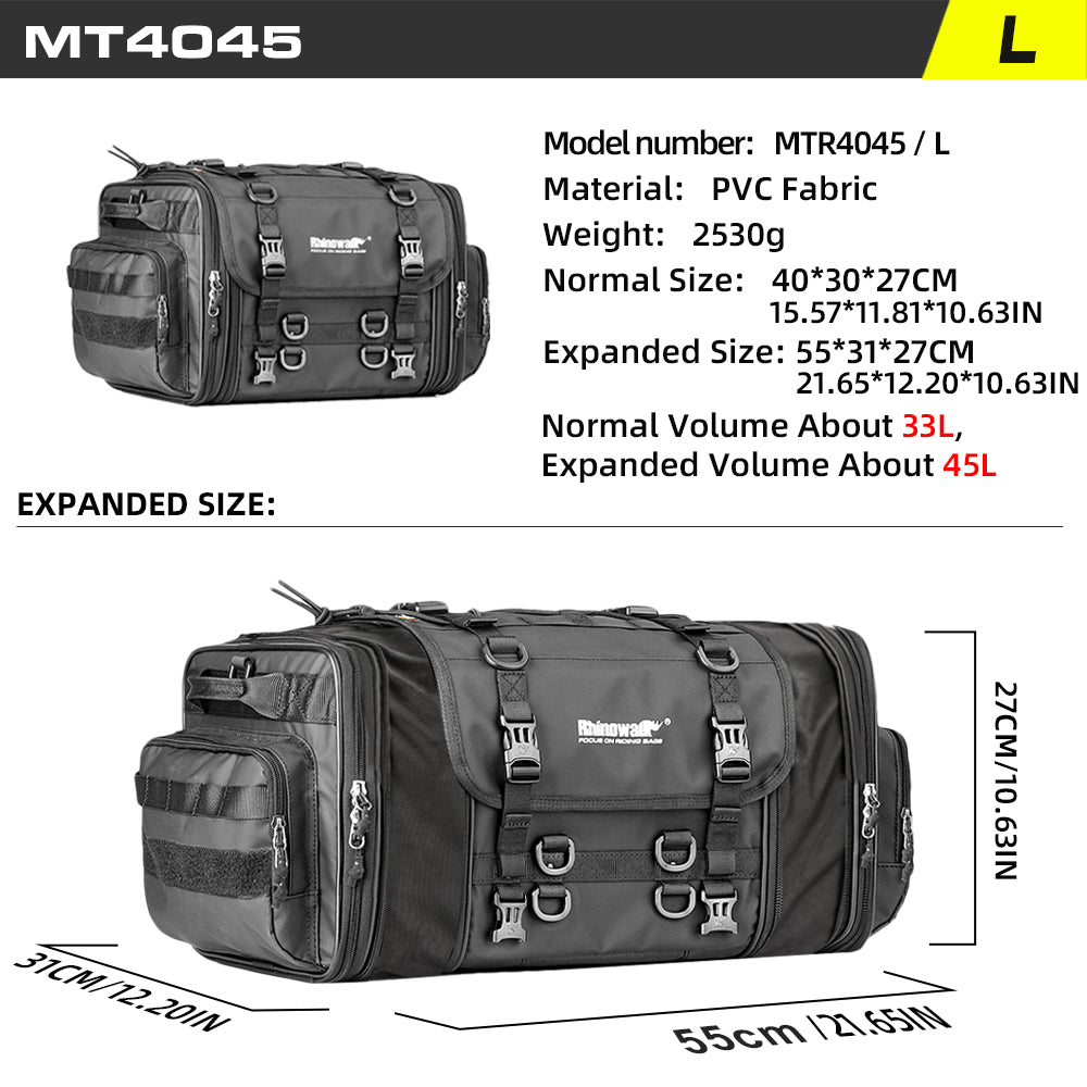 Bolso de Cola para Moto de Gran Capacidad