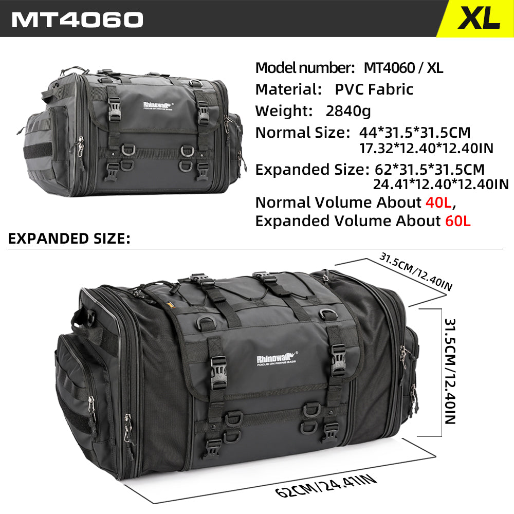 Bolso de Cola para Moto de Gran Capacidad