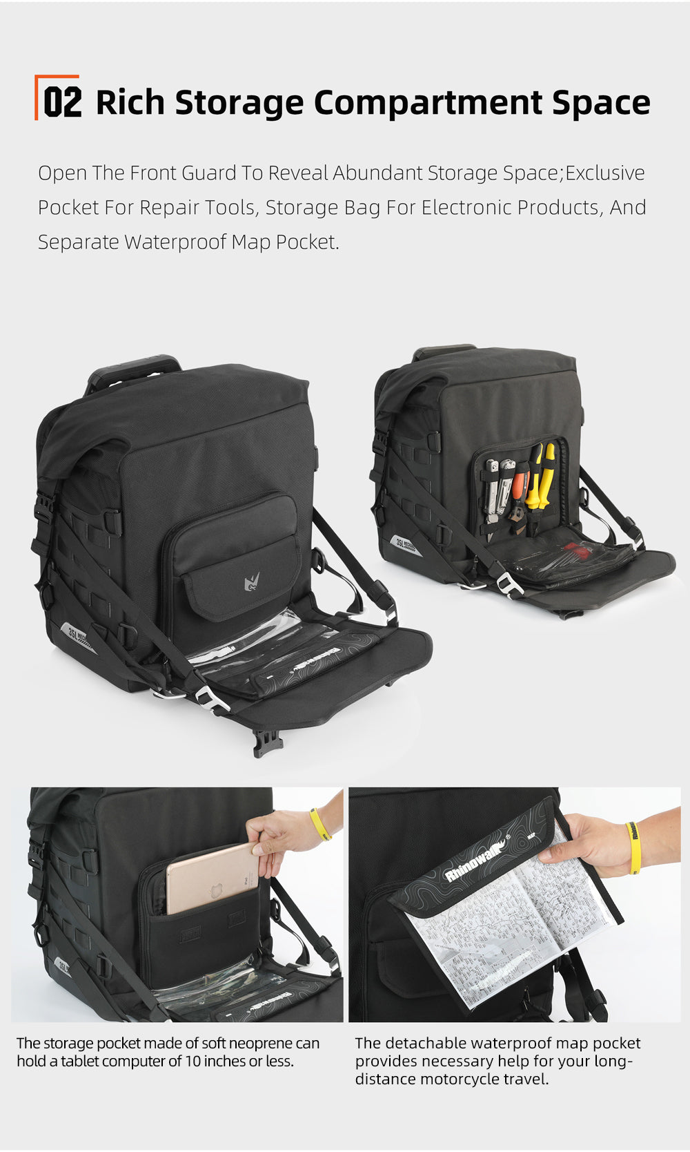 Alforja Lateral para Moto 35L - Desenganche Rápido Impermeable