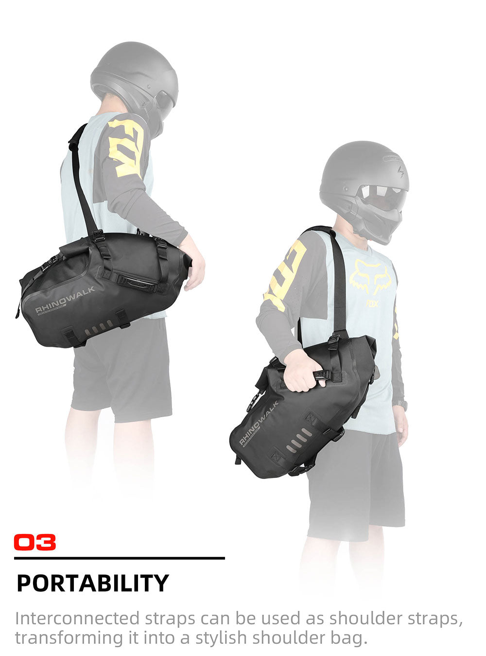 Alforjas Laterales Impermeables para Moto 18/28/48L - Par/Sin Portaequipajes