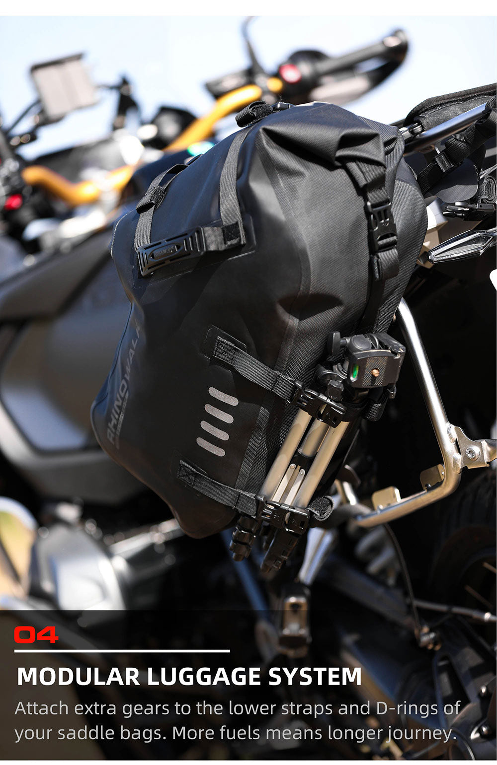 Alforjas Laterales Impermeables para Moto 18/28/48L - Par/Sin Portaequipajes