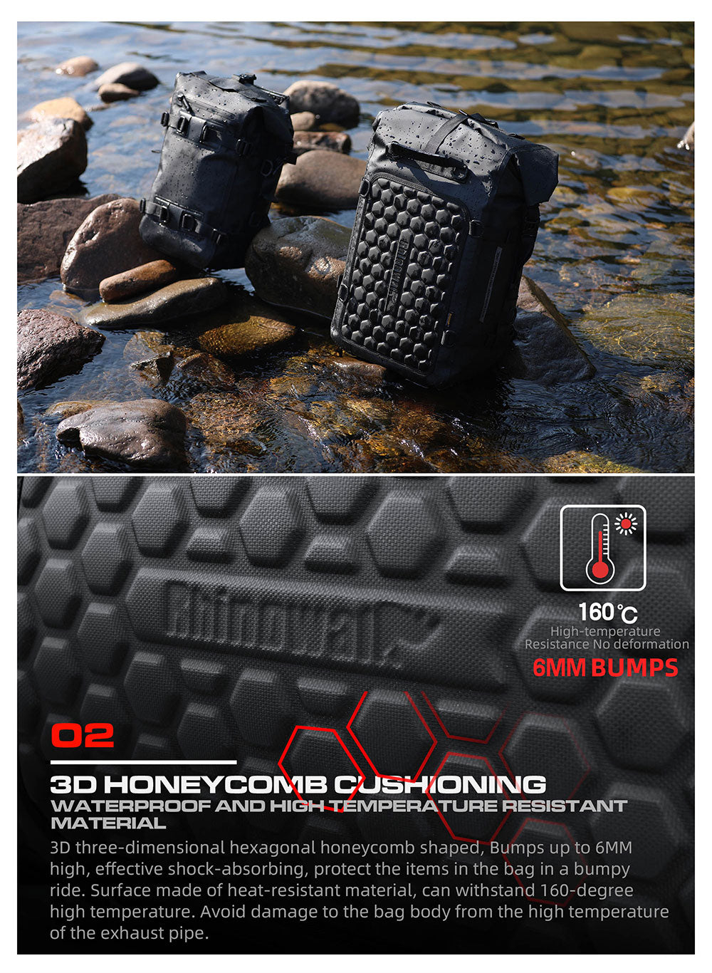 Juego de Bolsos Impermeables Modulares para Moto 8L/15L/30L