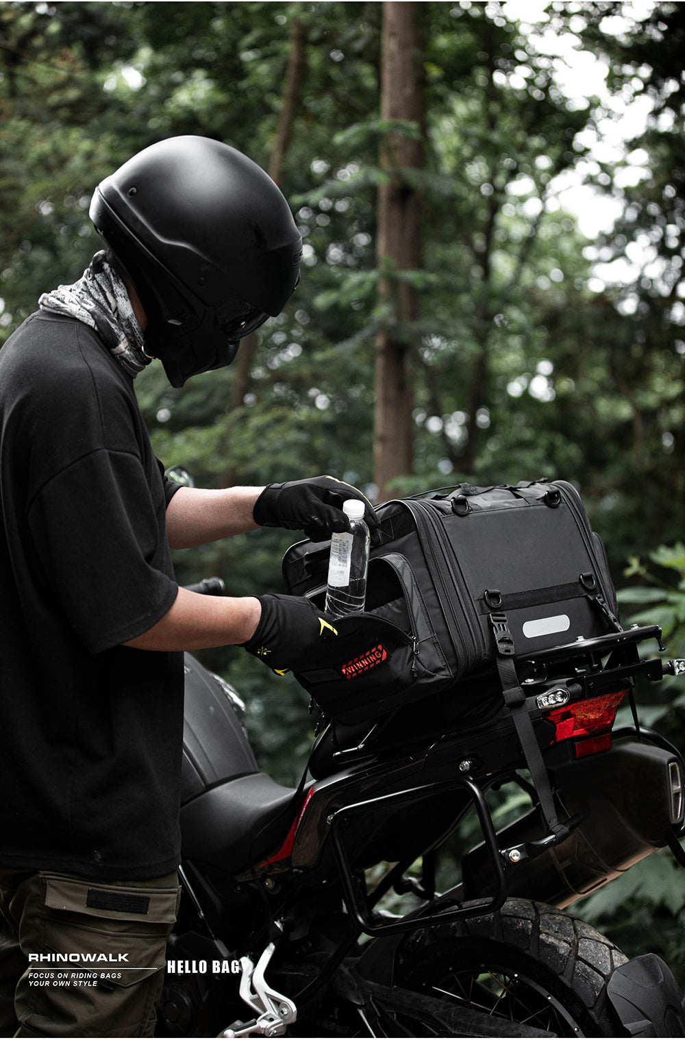 Bolso de Cola para Moto de Gran Capacidad