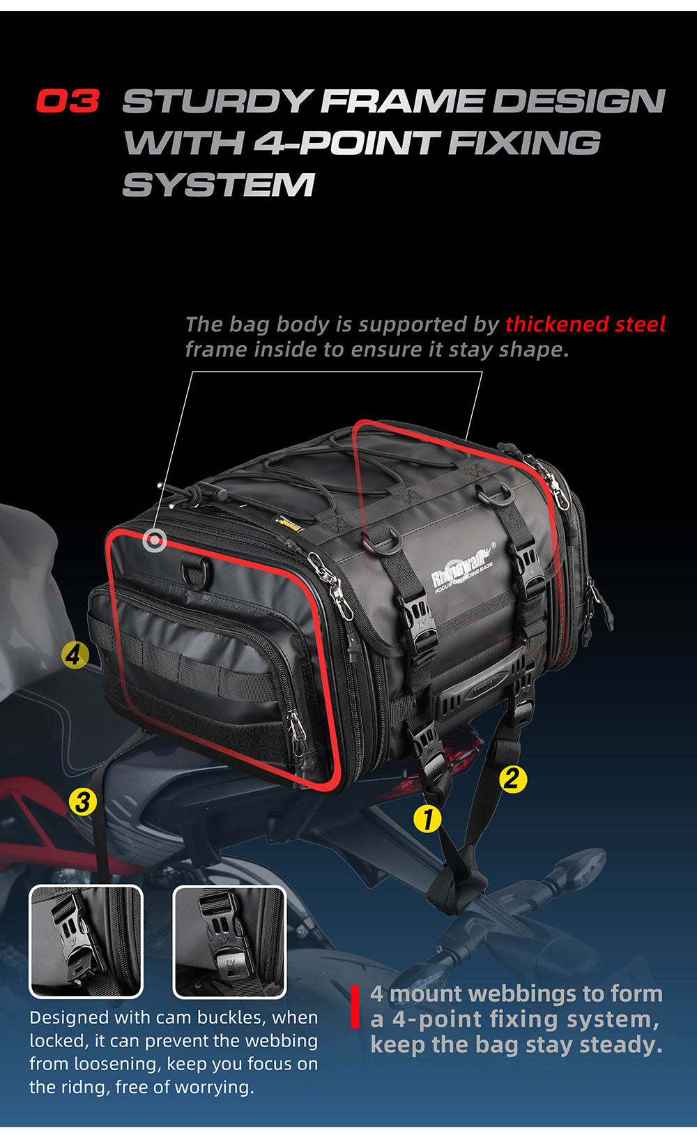 Bolso Cola para Moto 19-26L